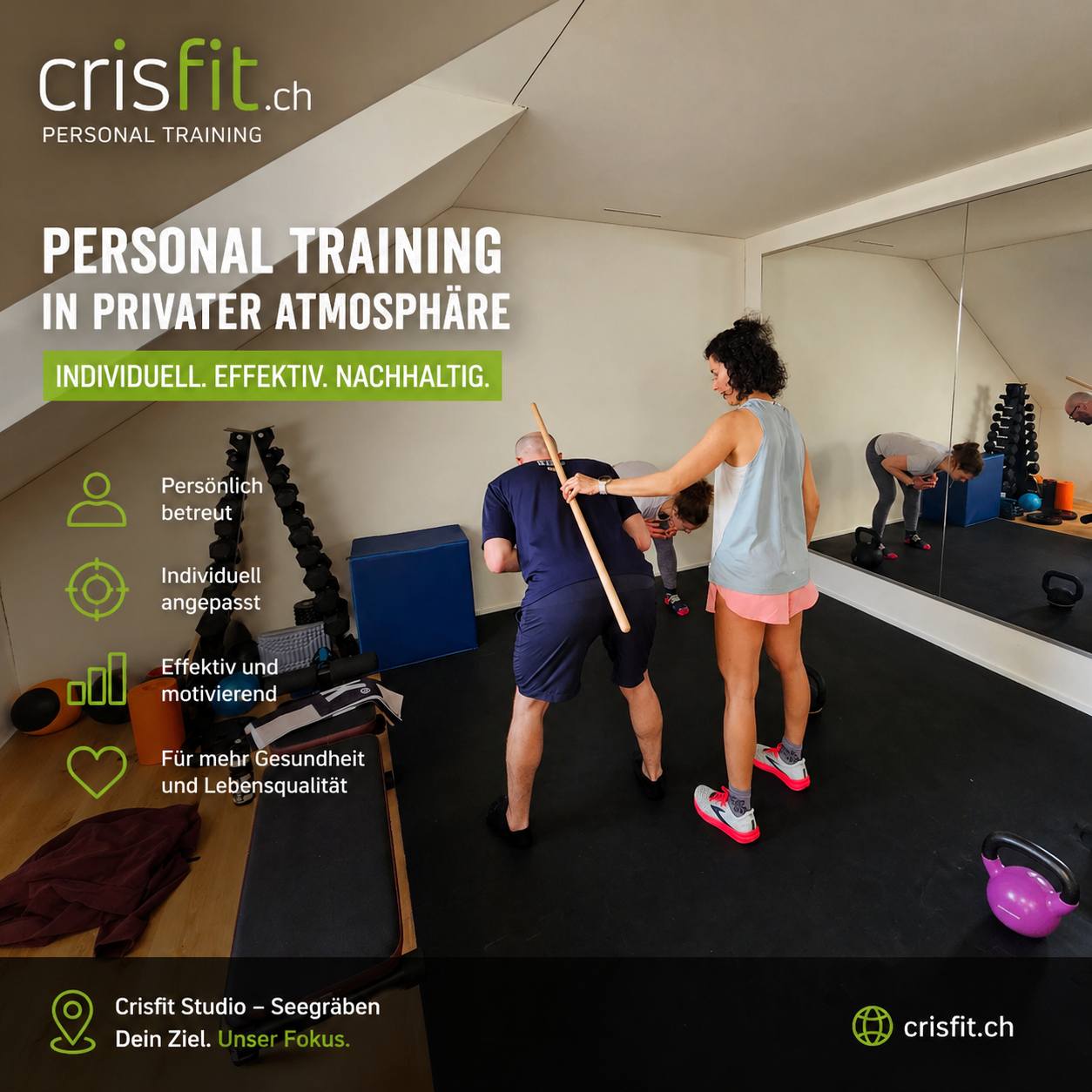 Personaltraining in Seegräben mit Roman und Laura